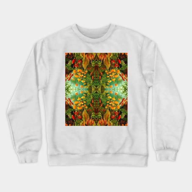 Botanical nature pattern Crewneck Sweatshirt by redwitchart